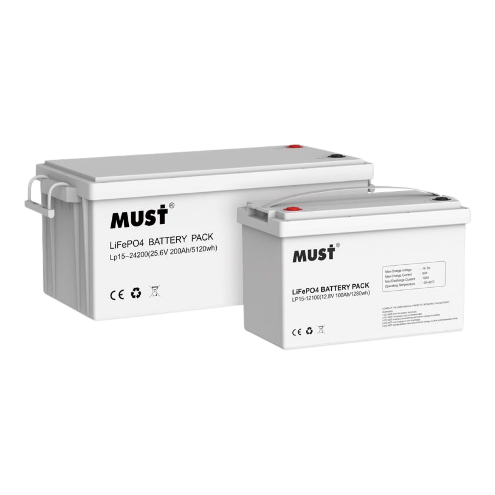 Productos GM (2) Batería Must / LP15-24100 / 2.56 KWH / 25.6 V - Image 1